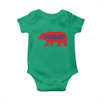Chicago Baseball Baby Onesie Vintage Distressed Illinois City Pride Baseball Lover