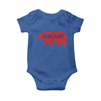 Chicago Baseball Baby Onesie Vintage Distressed Illinois City Pride Baseball Lover