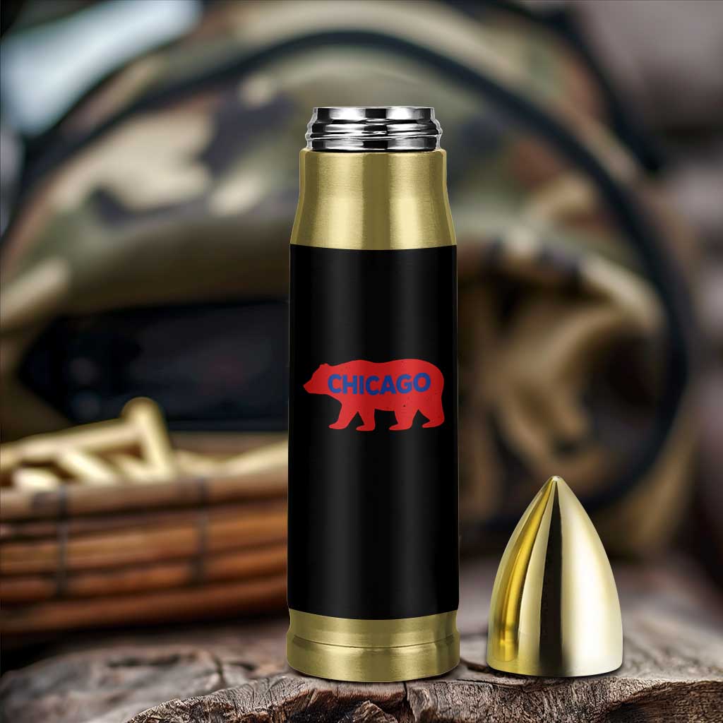 Chicago Baseball Bullet Tumbler Vintage Distressed Illinois City Pride Baseball Lover