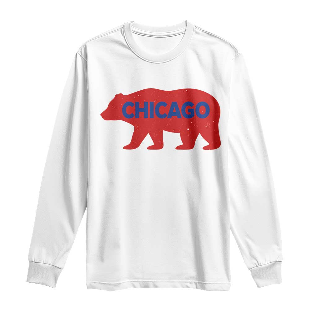 Chicago Baseball Long Sleeve Shirt Vintage Distressed Illinois City Pride Baseball Lover