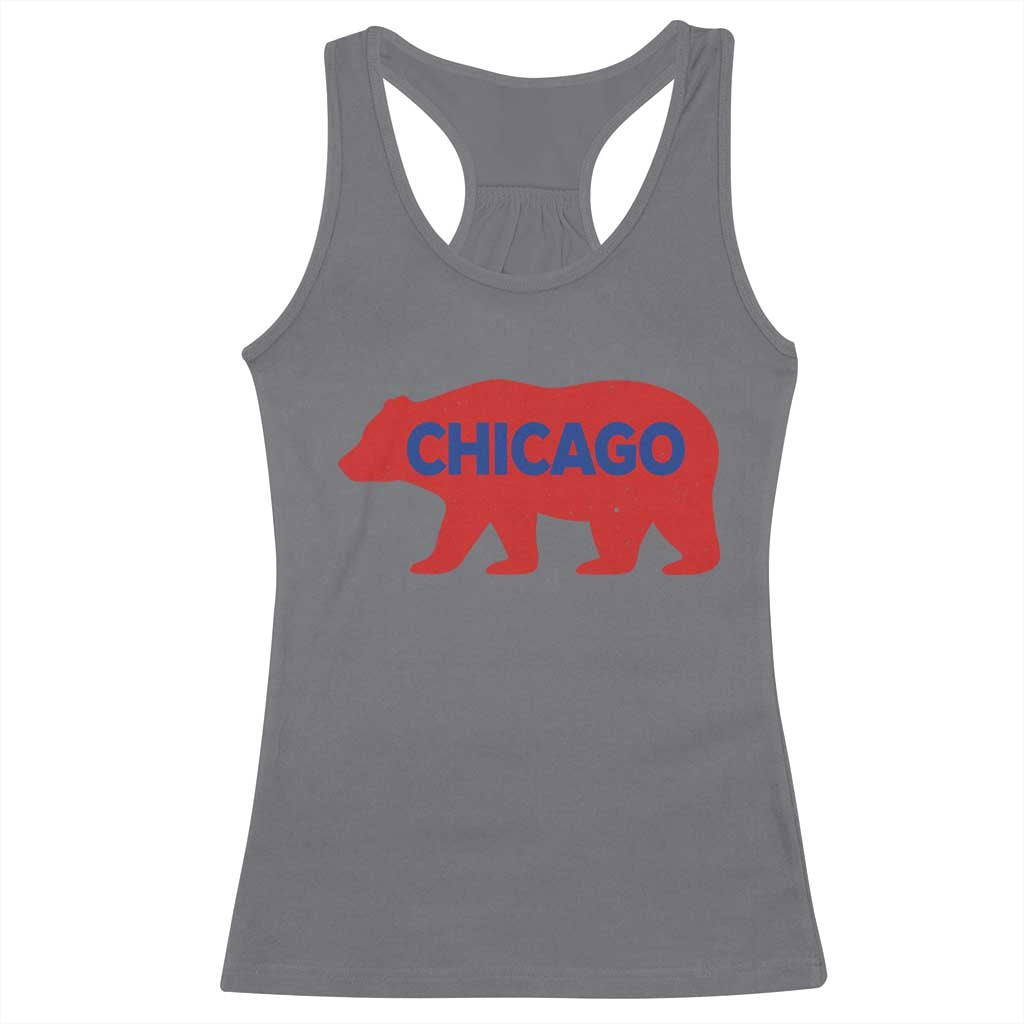 Chicago Baseball Racerback Tank Top Vintage Distressed Illinois City Pride Baseball Lover