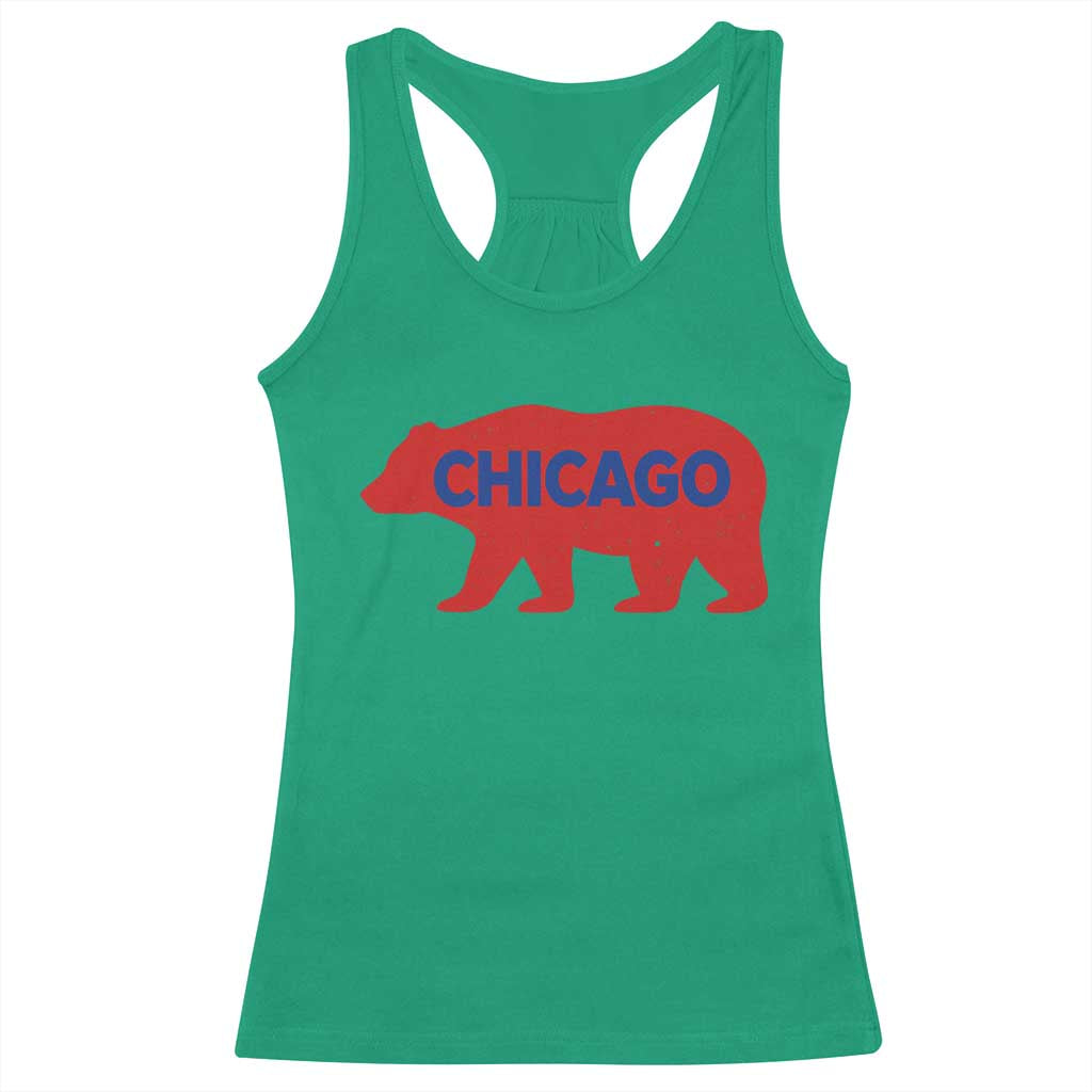 Chicago Baseball Racerback Tank Top Vintage Distressed Illinois City Pride Baseball Lover