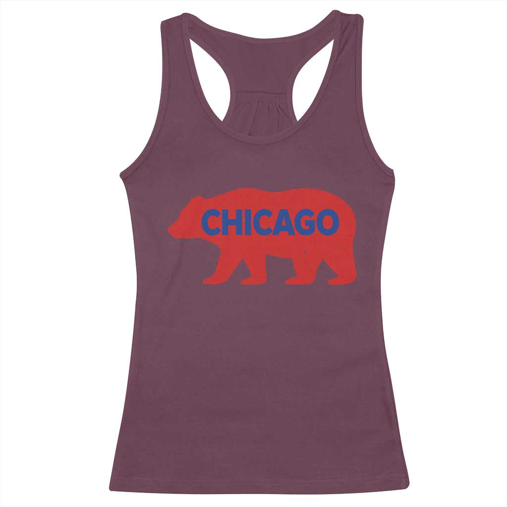 Chicago Baseball Racerback Tank Top Vintage Distressed Illinois City Pride Baseball Lover