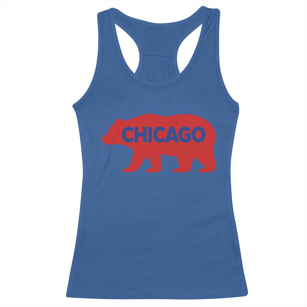 Chicago Baseball Racerback Tank Top Vintage Distressed Illinois City Pride Baseball Lover