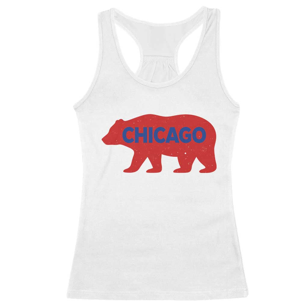 Chicago Baseball Racerback Tank Top Vintage Distressed Illinois City Pride Baseball Lover