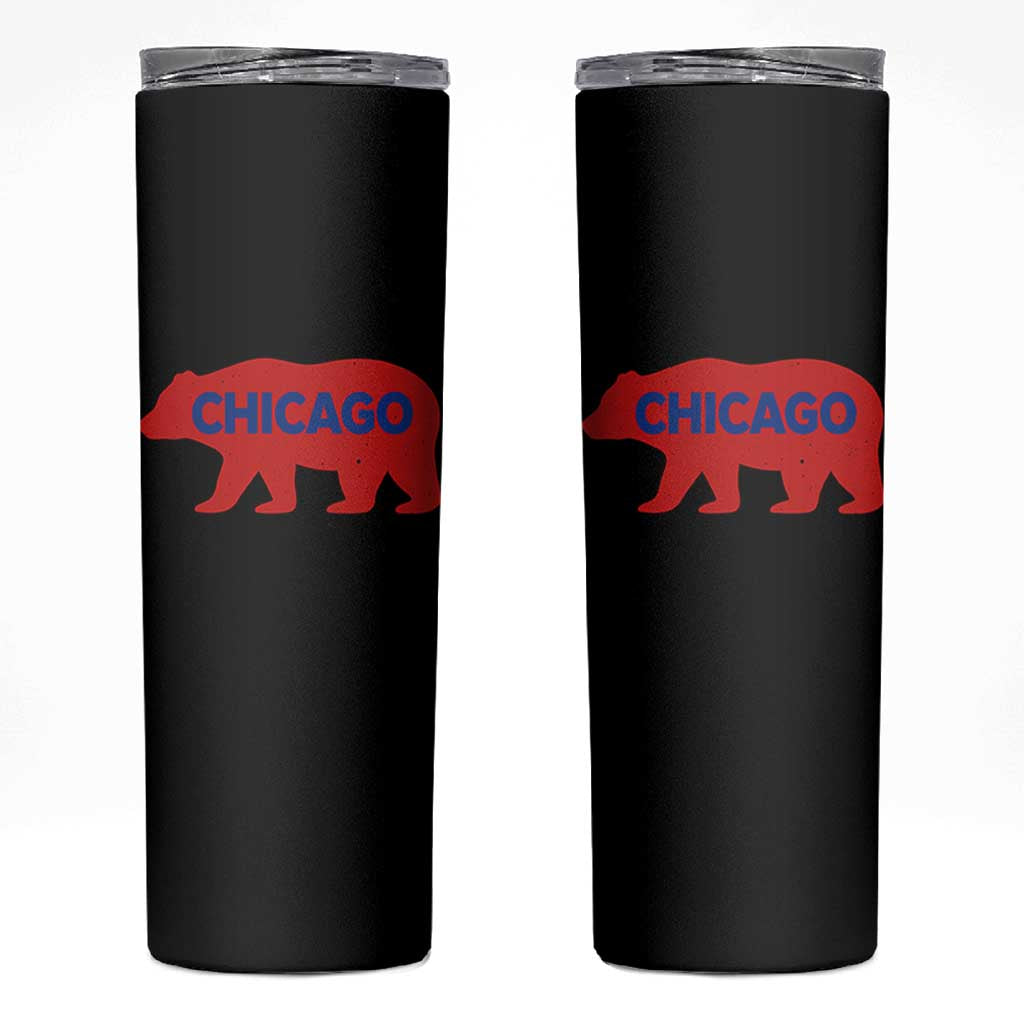 Chicago Baseball Skinny Tumbler Vintage Distressed Illinois City Pride Baseball Lover
