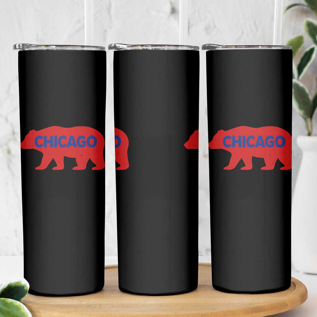 Chicago Baseball Skinny Tumbler Vintage Distressed Illinois City Pride Baseball Lover