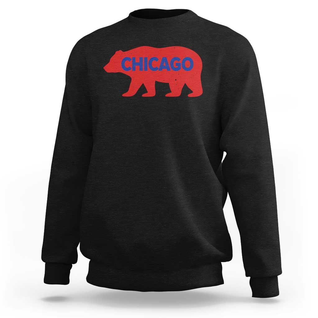 Chicago Baseball Sweatshirt Vintage Distressed Illinois City Pride Baseball Lover