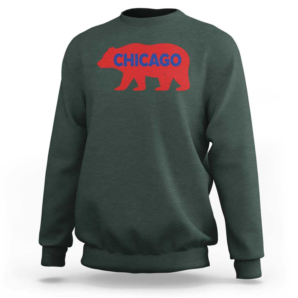 Chicago Baseball Sweatshirt Vintage Distressed Illinois City Pride Baseball Lover