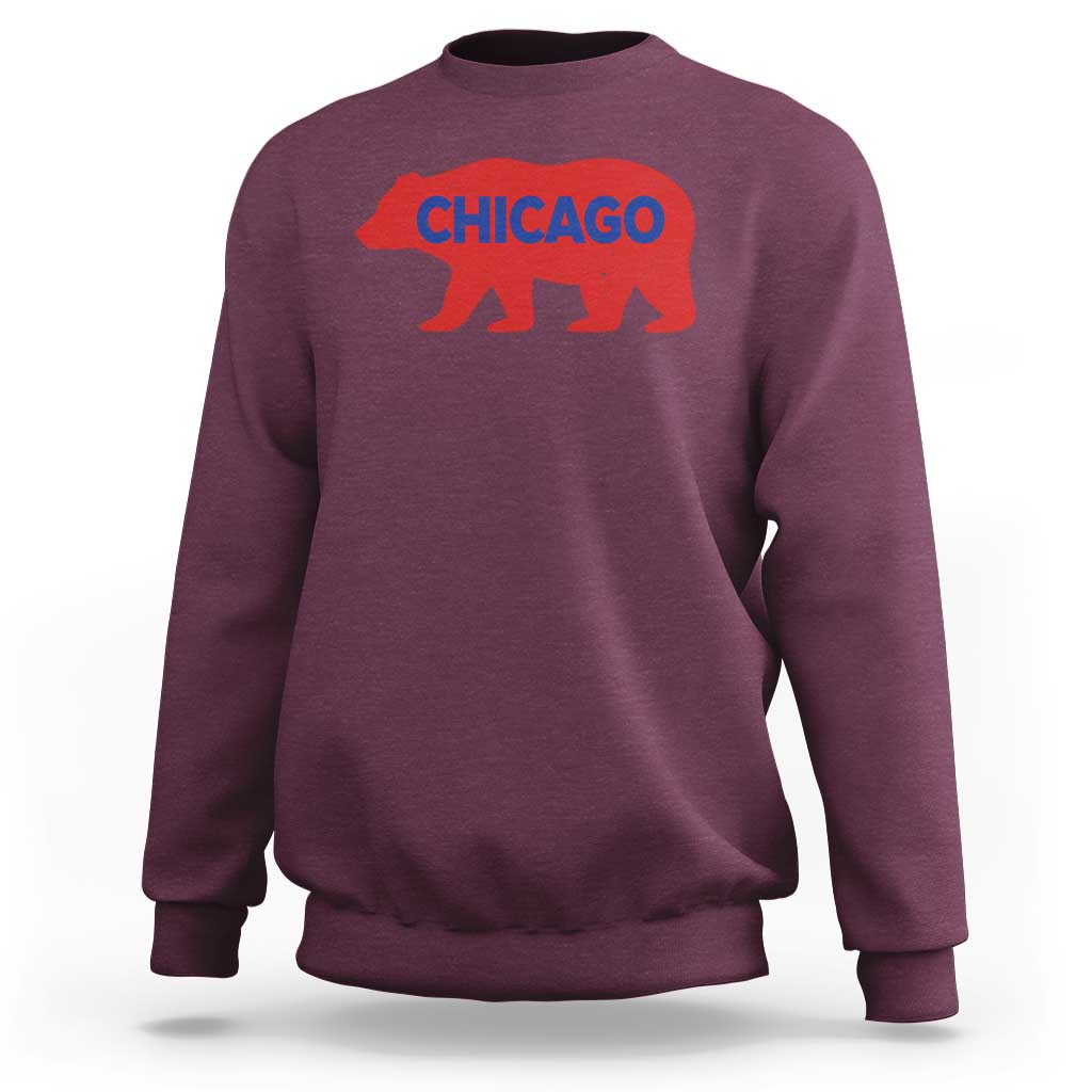 Chicago Baseball Sweatshirt Vintage Distressed Illinois City Pride Baseball Lover