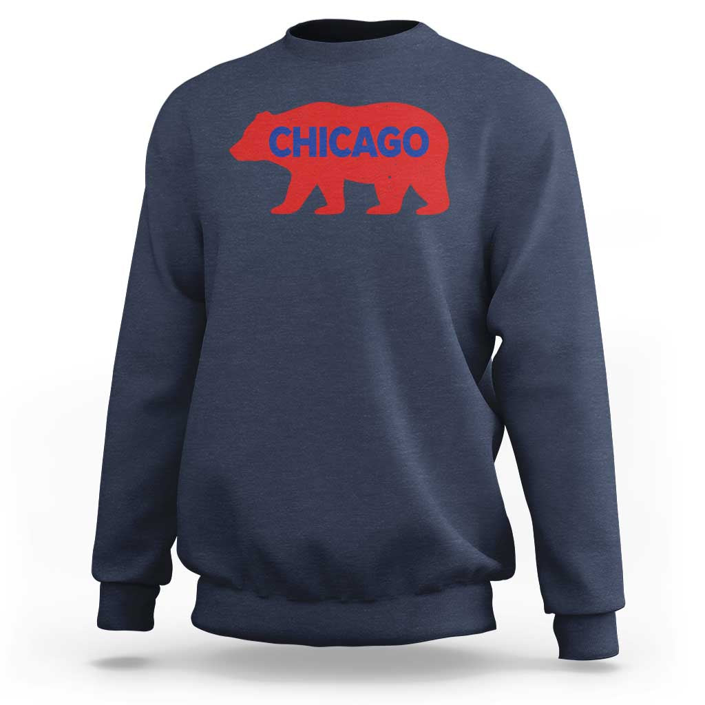 Chicago Baseball Sweatshirt Vintage Distressed Illinois City Pride Baseball Lover