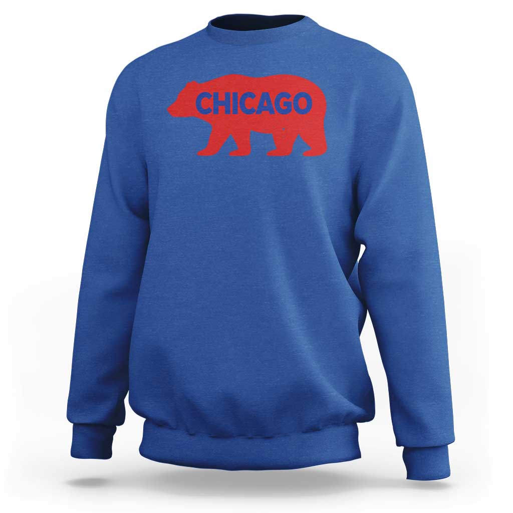 Chicago Baseball Sweatshirt Vintage Distressed Illinois City Pride Baseball Lover