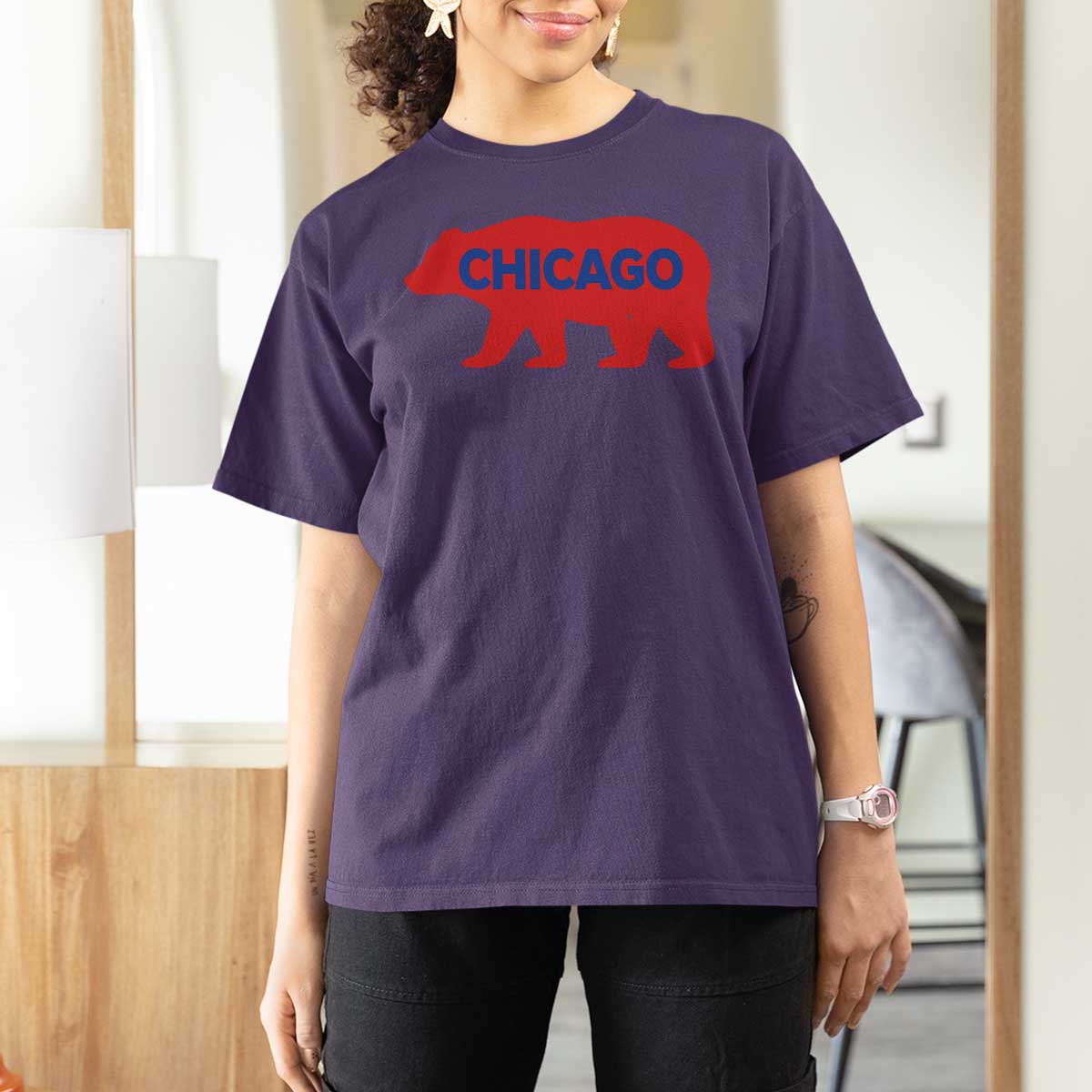Chicago Baseball T Shirt For Women Vintage Distressed Illinois City Pride Baseball Lover