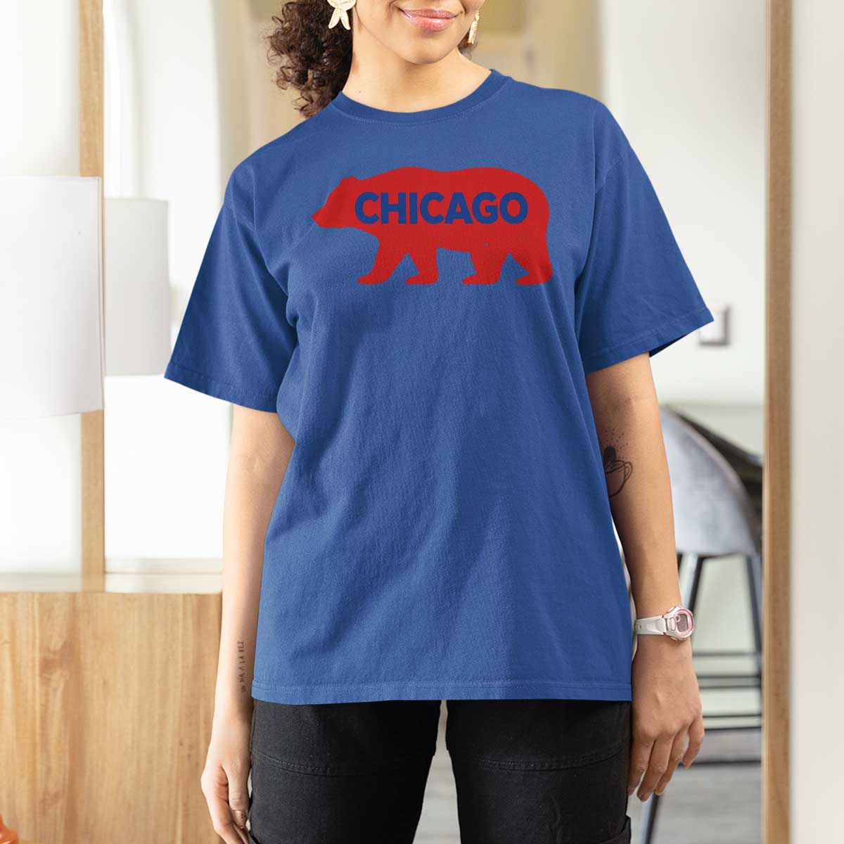 Chicago Baseball T Shirt For Women Vintage Distressed Illinois City Pride Baseball Lover