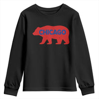 Chicago Baseball Youth Sweatshirt Vintage Distressed Illinois City Pride Baseball Lover