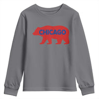 Chicago Baseball Youth Sweatshirt Vintage Distressed Illinois City Pride Baseball Lover