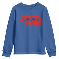 Chicago Baseball Youth Sweatshirt Vintage Distressed Illinois City Pride Baseball Lover