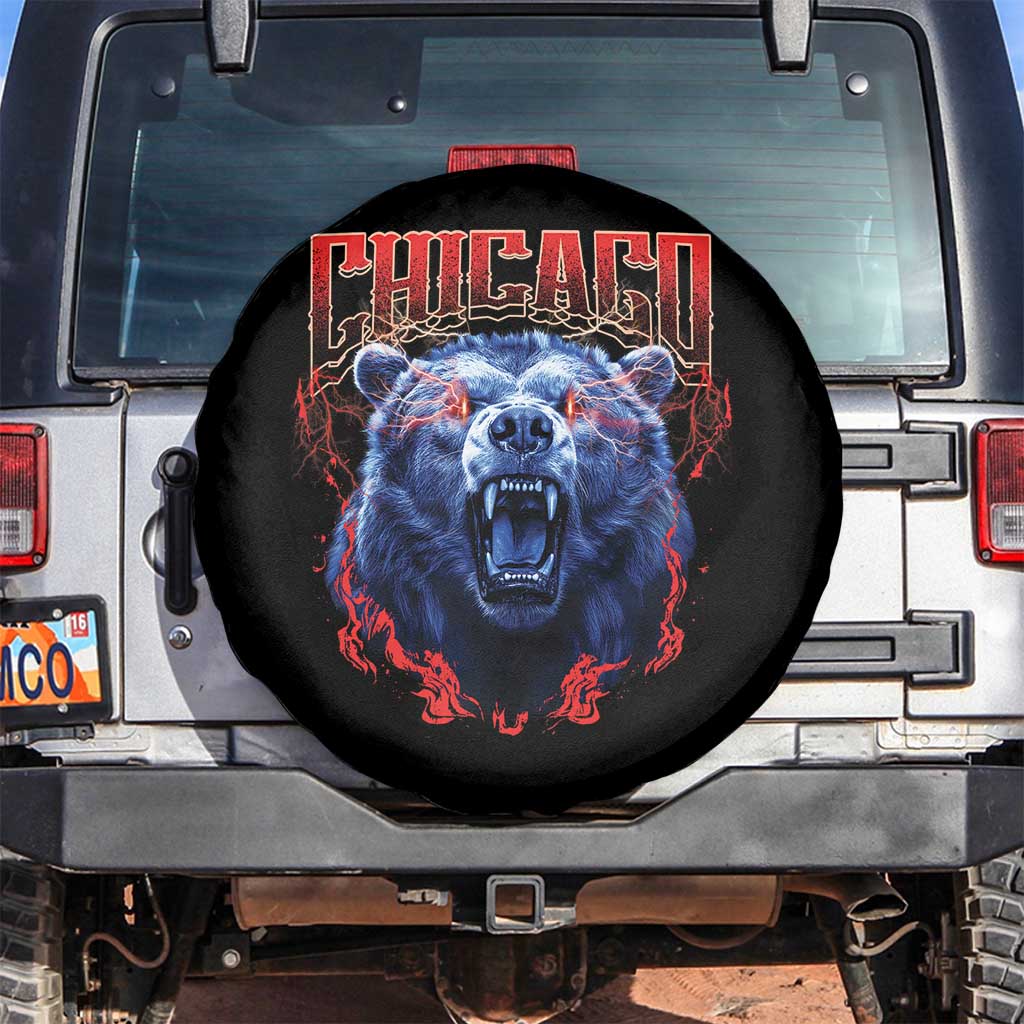 Retro Chicago Spare Tire Cover Vintage Cub Bootleg Graphic Baseball Fans