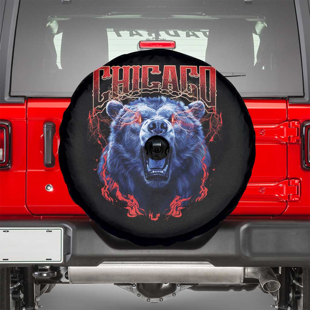Retro Chicago Spare Tire Cover Vintage Cub Bootleg Graphic Baseball Fans