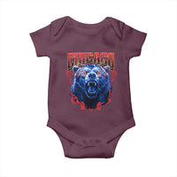 Retro Chicago Baby Onesie Vintage Cub Bootleg Graphic Baseball Fans