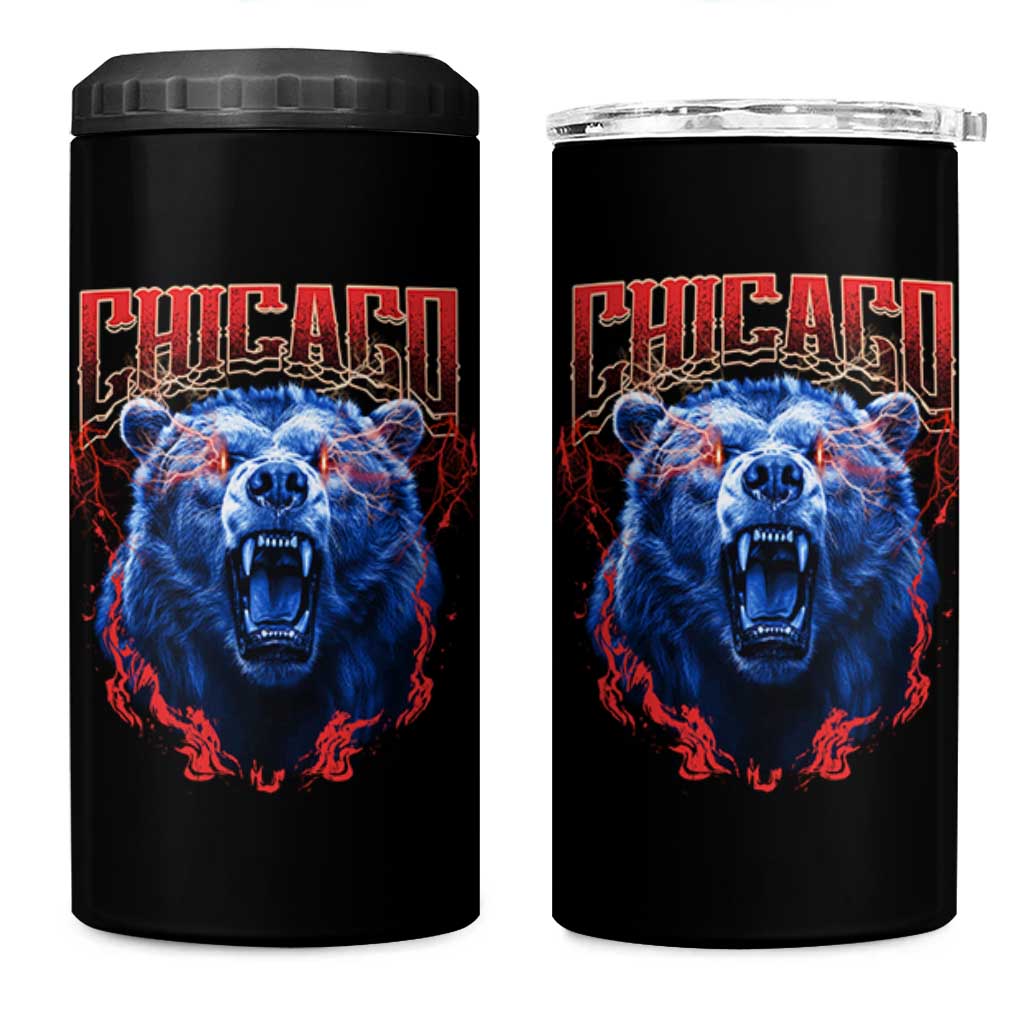 Retro Chicago 4 in 1 Can Cooler Tumbler Vintage Cub Bootleg Graphic Baseball Fans