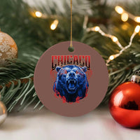 Retro Chicago Ceramic Ornament Vintage Cub Bootleg Graphic Baseball Fans