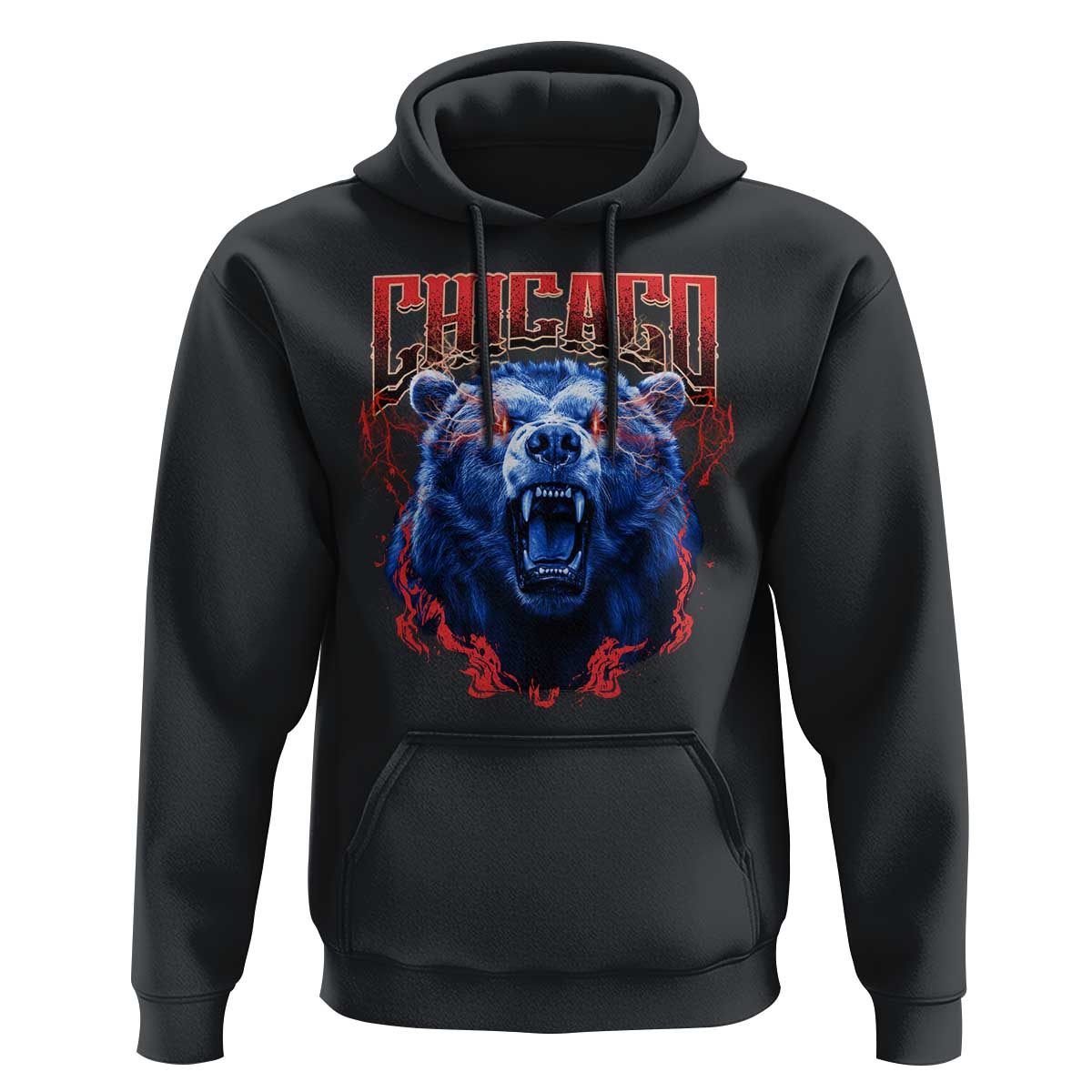 Retro Chicago Hoodie Vintage Cub Bootleg Graphic Baseball Fans