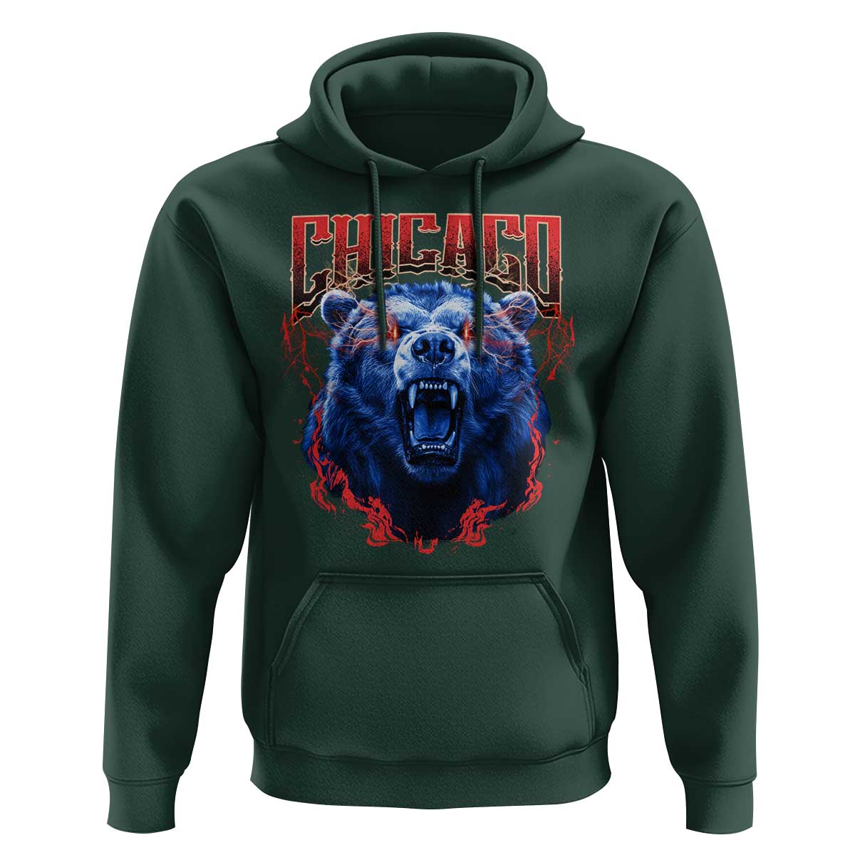 Retro Chicago Hoodie Vintage Cub Bootleg Graphic Baseball Fans