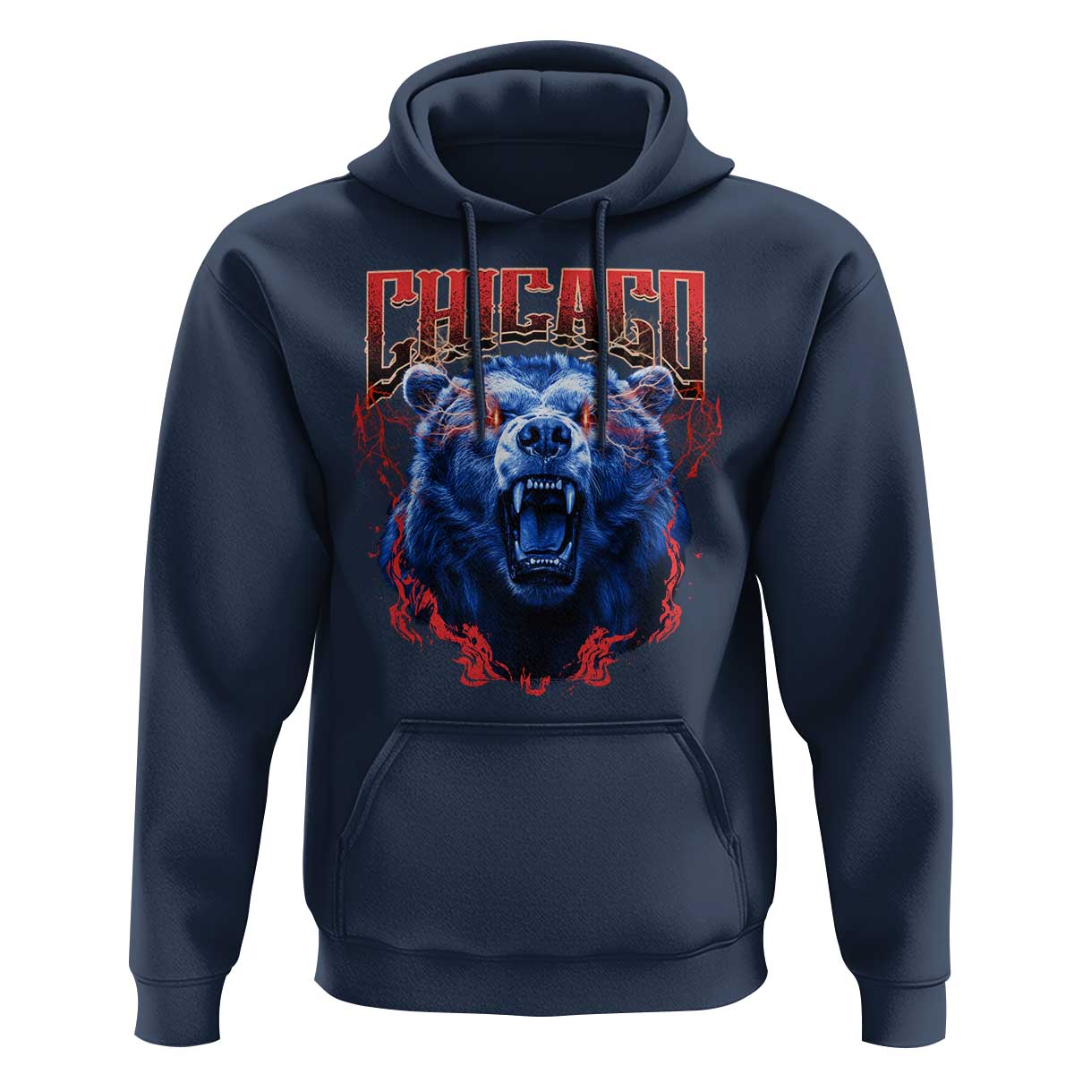 Retro Chicago Hoodie Vintage Cub Bootleg Graphic Baseball Fans