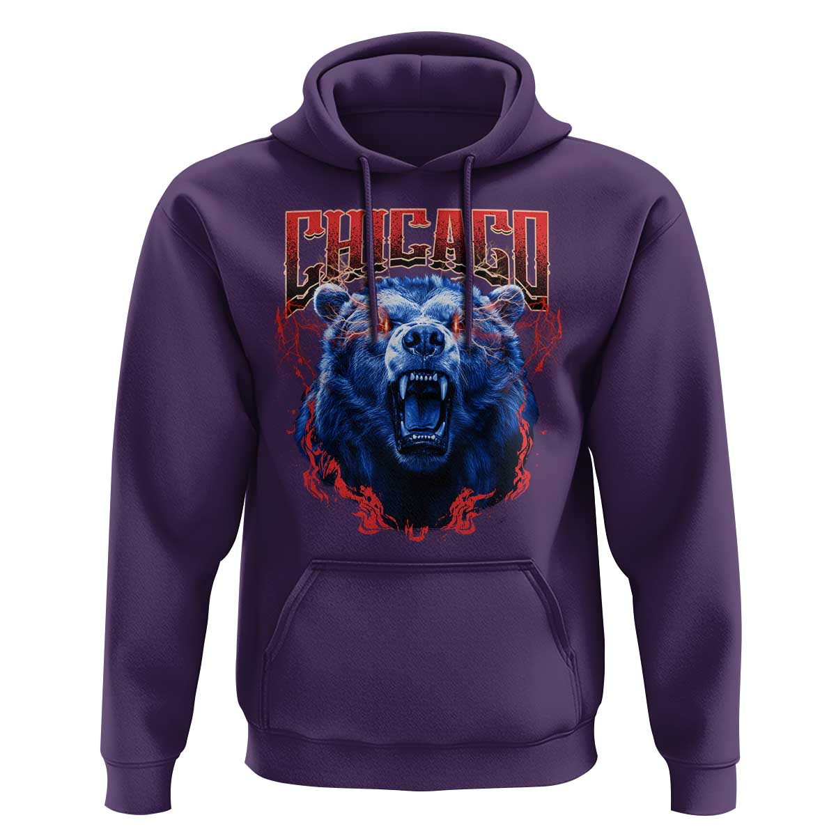 Retro Chicago Hoodie Vintage Cub Bootleg Graphic Baseball Fans