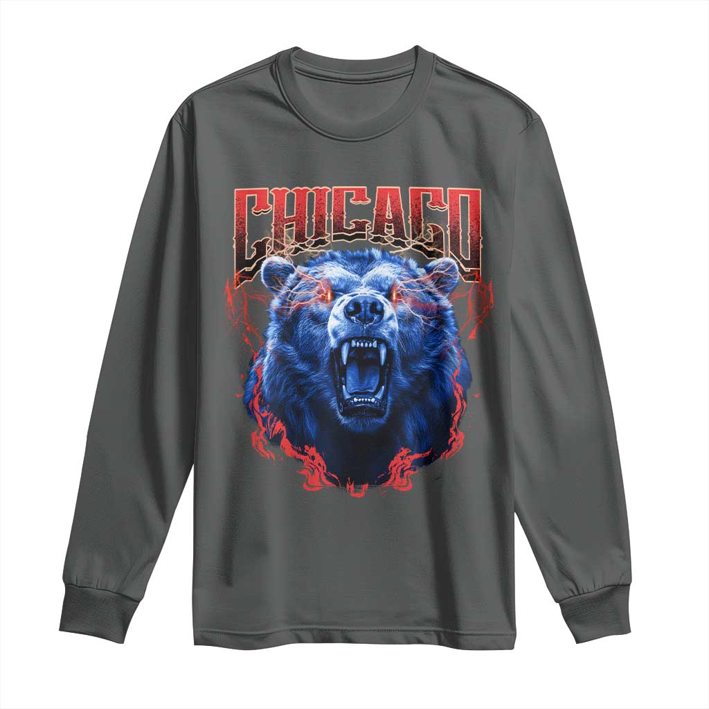 Retro Chicago Long Sleeve Shirt Vintage Cub Bootleg Graphic Baseball Fans