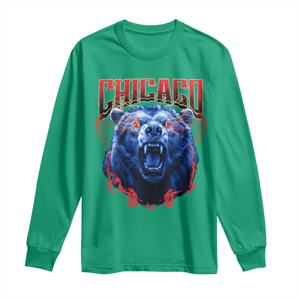 Retro Chicago Long Sleeve Shirt Vintage Cub Bootleg Graphic Baseball Fans