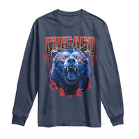 Retro Chicago Long Sleeve Shirt Vintage Cub Bootleg Graphic Baseball Fans