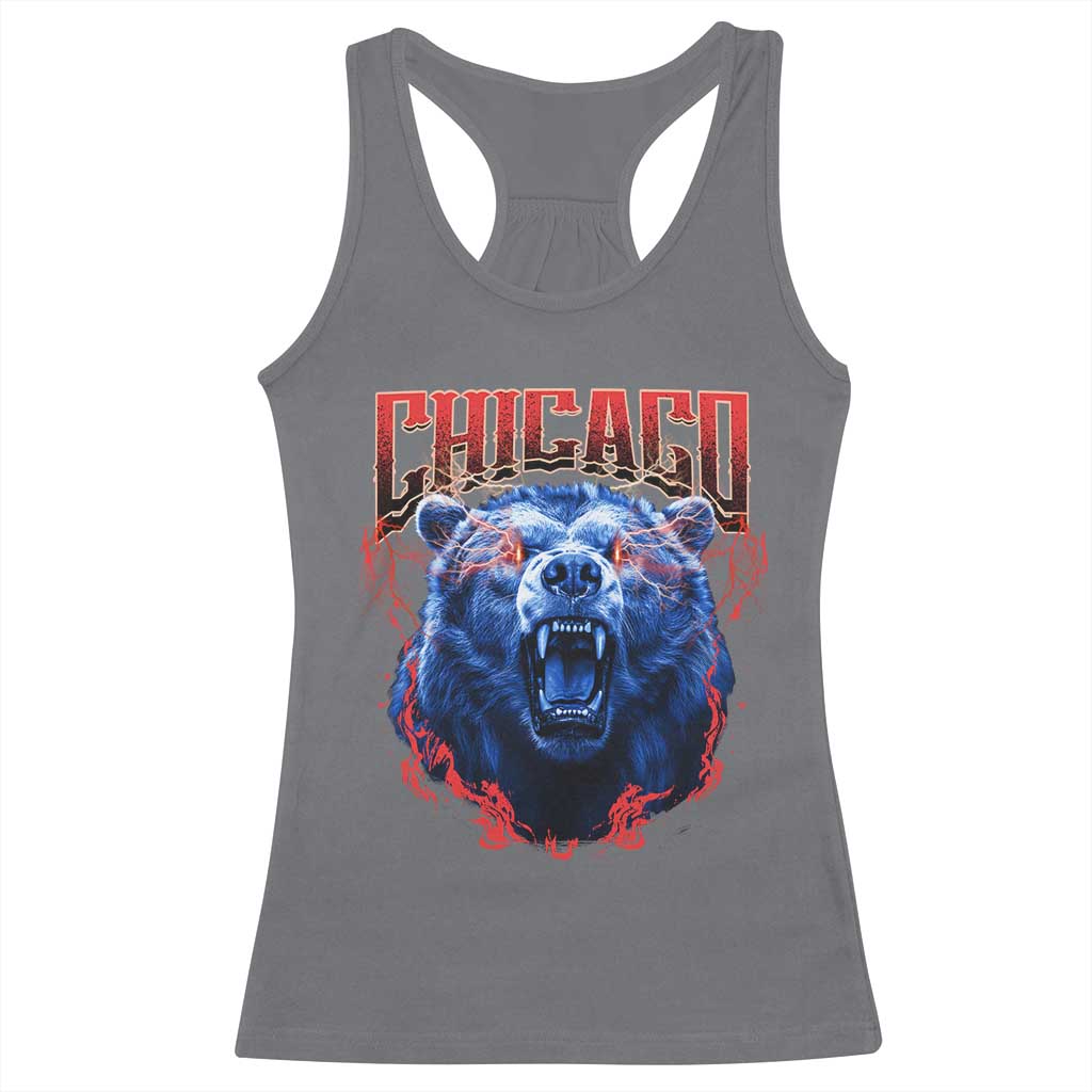 Retro Chicago Racerback Tank Top Vintage Cub Bootleg Graphic Baseball Fans