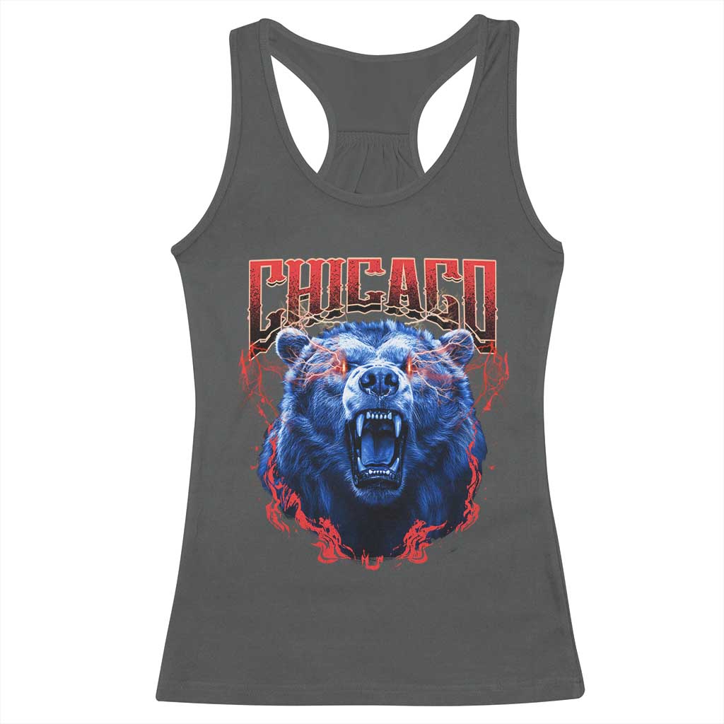 Retro Chicago Racerback Tank Top Vintage Cub Bootleg Graphic Baseball Fans