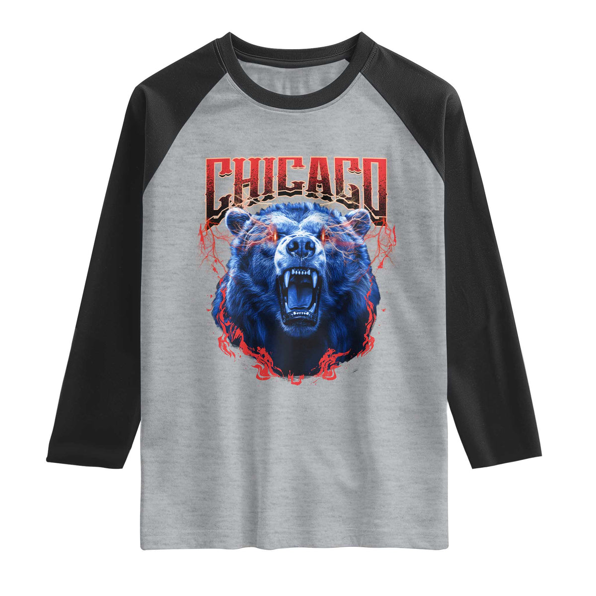 Retro Chicago Raglan Shirt Vintage Cub Bootleg Graphic Baseball Fans