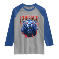 Retro Chicago Raglan Shirt Vintage Cub Bootleg Graphic Baseball Fans