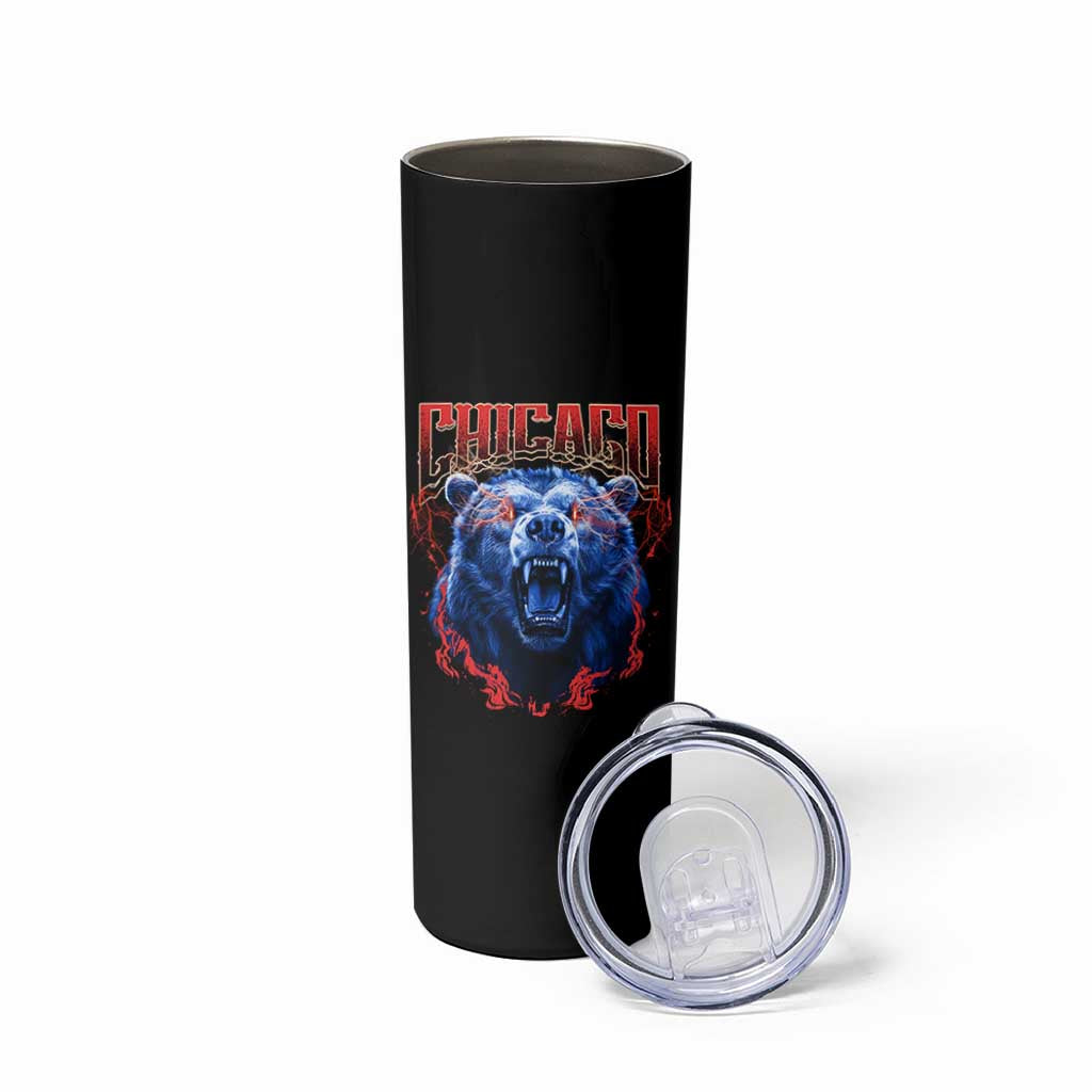 Retro Chicago Skinny Tumbler Vintage Cub Bootleg Graphic Baseball Fans