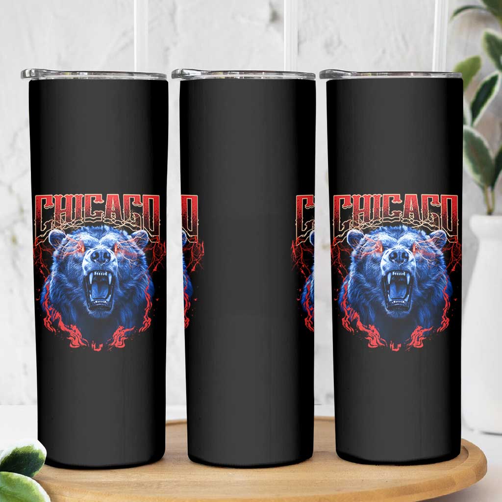 Retro Chicago Skinny Tumbler Vintage Cub Bootleg Graphic Baseball Fans