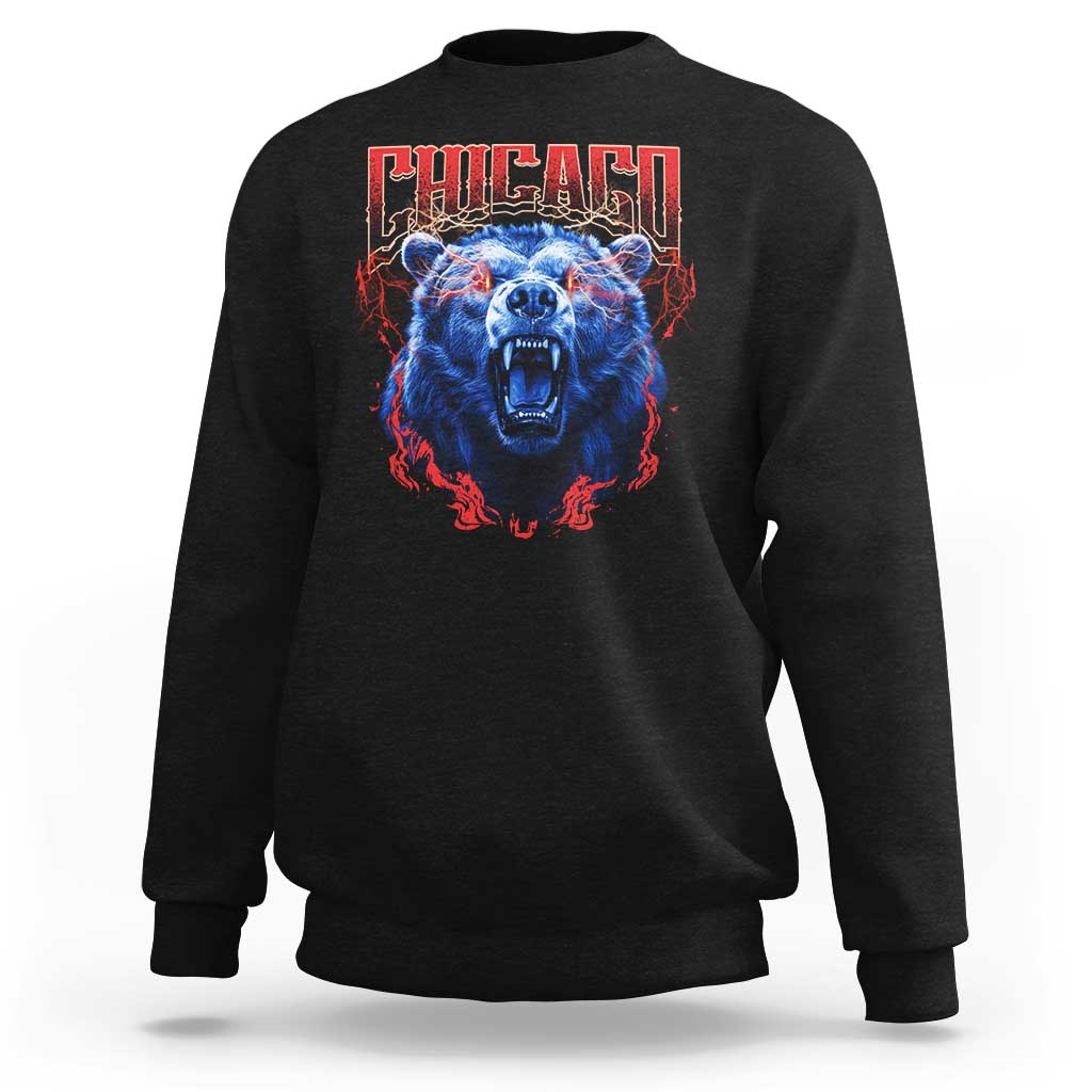Retro Chicago Sweatshirt Vintage Cub Bootleg Graphic Baseball Fans