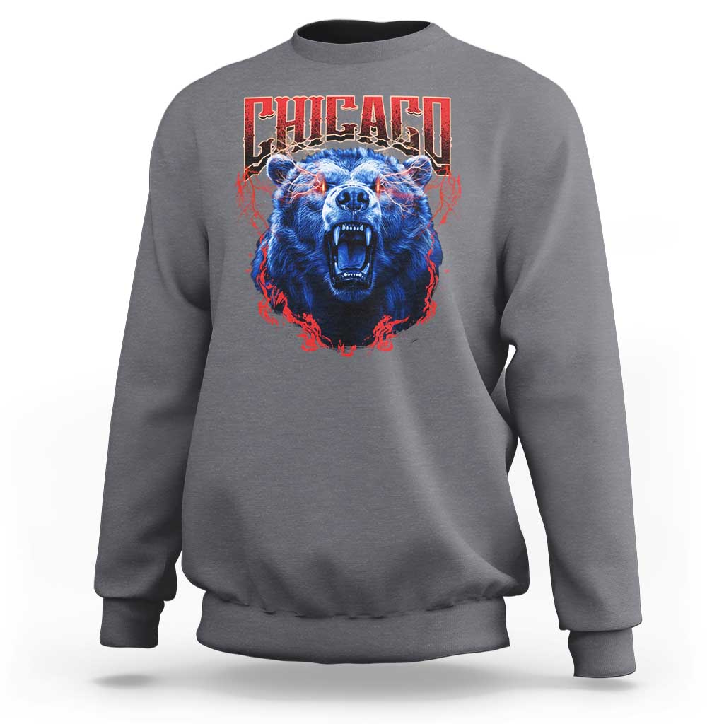 Retro Chicago Sweatshirt Vintage Cub Bootleg Graphic Baseball Fans