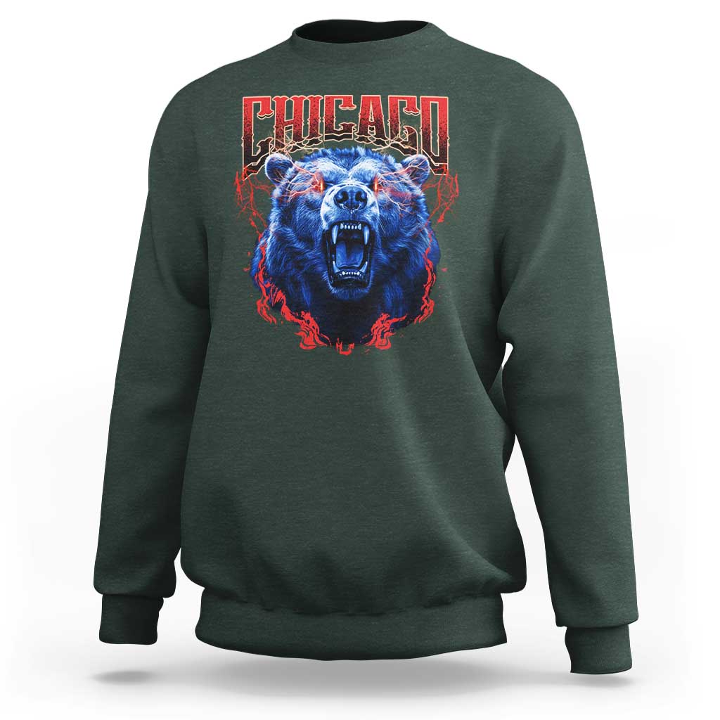 Retro Chicago Sweatshirt Vintage Cub Bootleg Graphic Baseball Fans