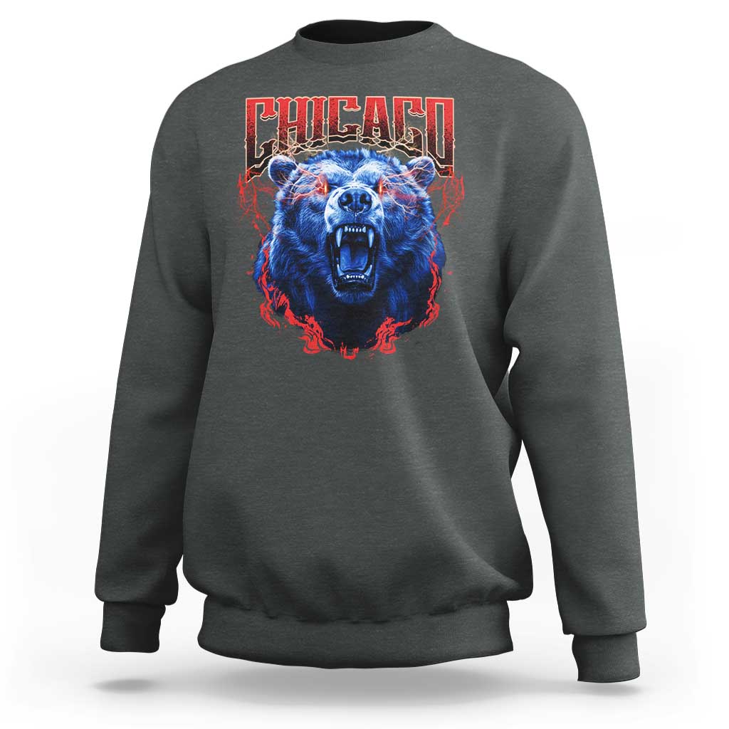 Retro Chicago Sweatshirt Vintage Cub Bootleg Graphic Baseball Fans