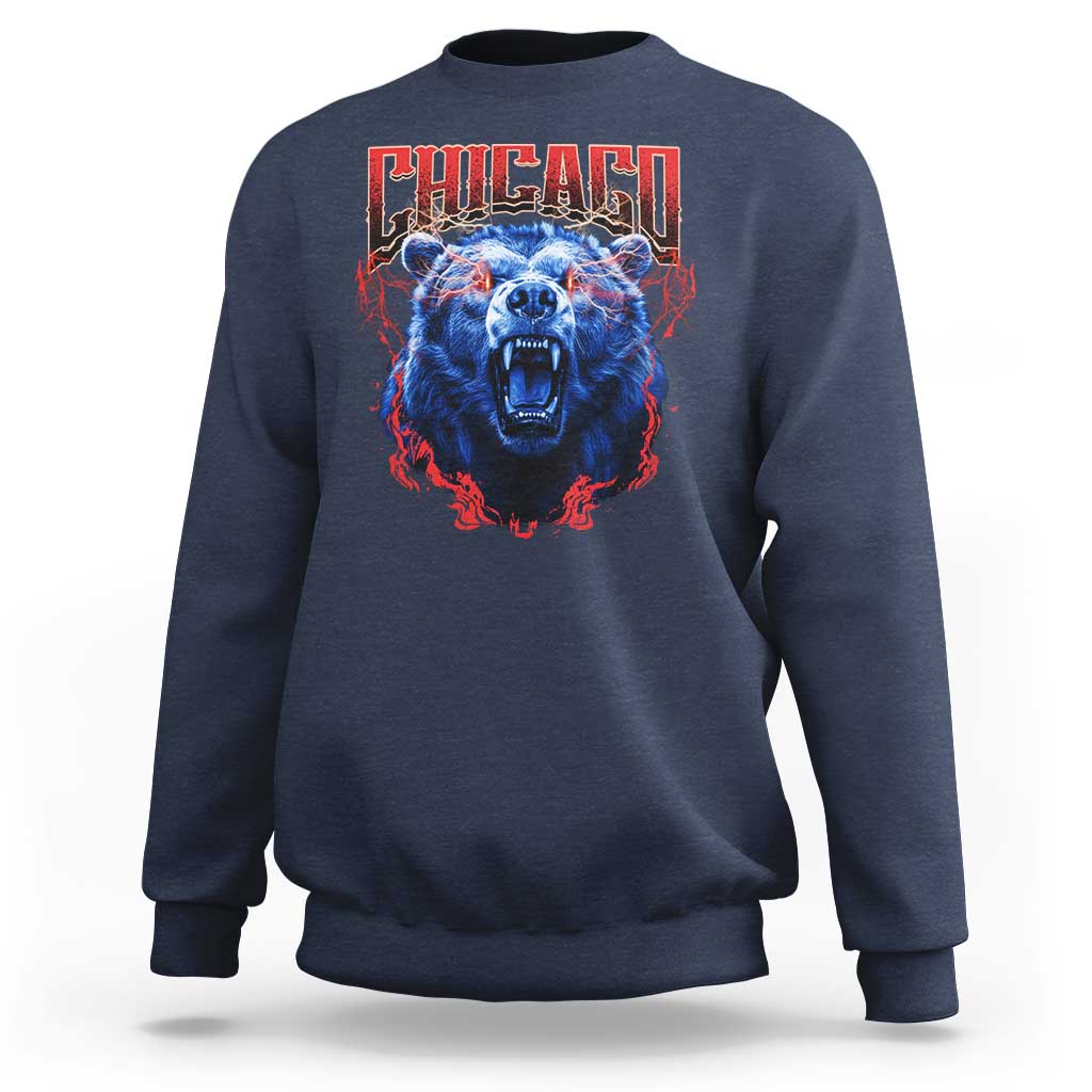Retro Chicago Sweatshirt Vintage Cub Bootleg Graphic Baseball Fans