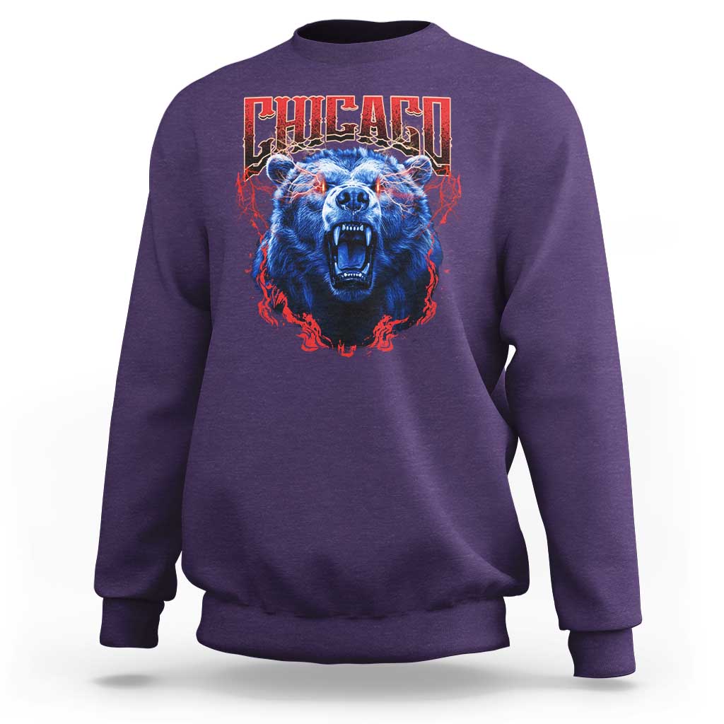 Retro Chicago Sweatshirt Vintage Cub Bootleg Graphic Baseball Fans