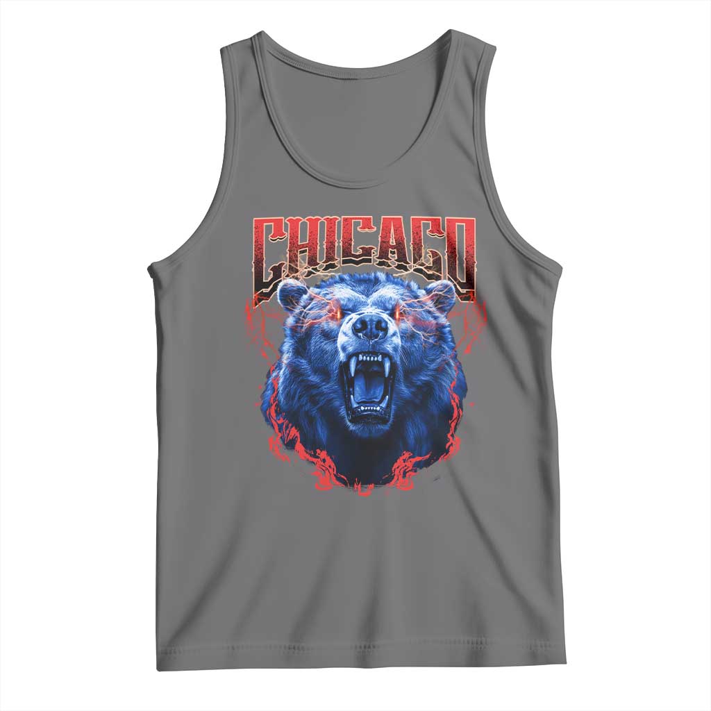 Retro Chicago Tank Top Vintage Cub Bootleg Graphic Baseball Fans
