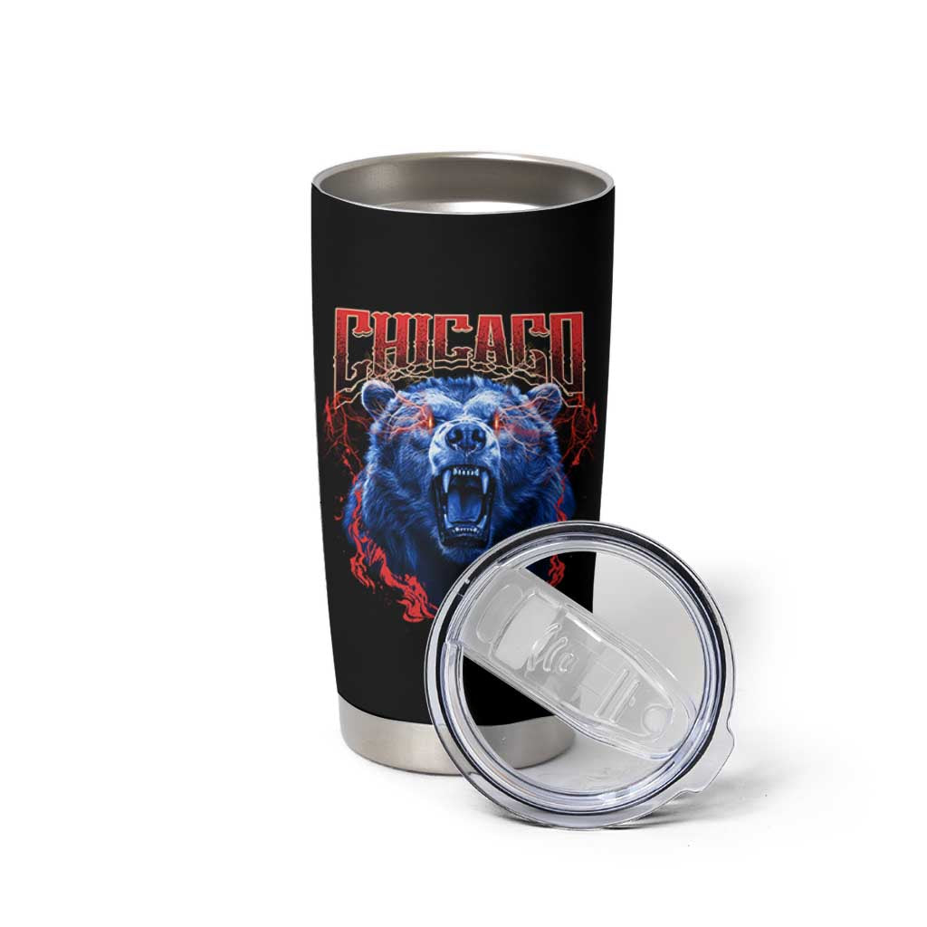 Retro Chicago Tumbler Cup Vintage Cub Bootleg Graphic Baseball Fans