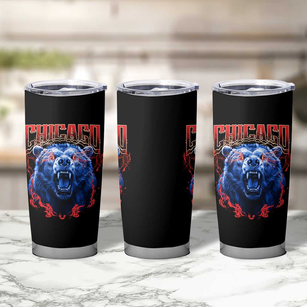 Retro Chicago Tumbler Cup Vintage Cub Bootleg Graphic Baseball Fans