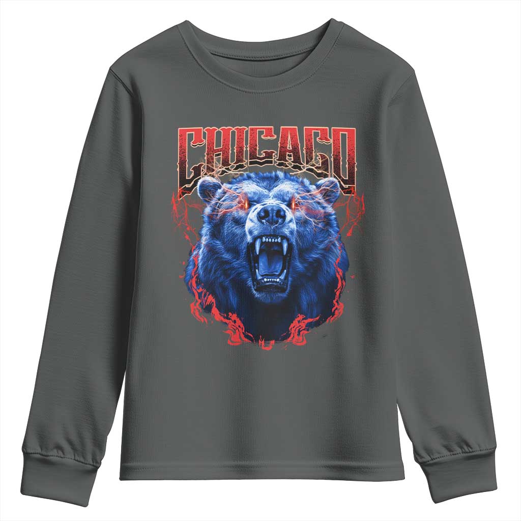 Retro Chicago Youth Sweatshirt Vintage Cub Bootleg Graphic Baseball Fans