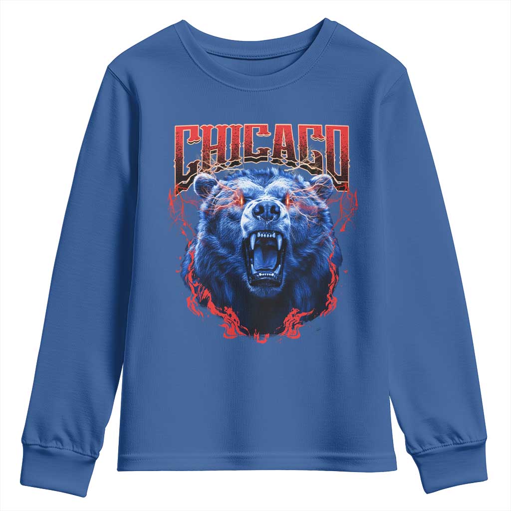 Retro Chicago Youth Sweatshirt Vintage Cub Bootleg Graphic Baseball Fans